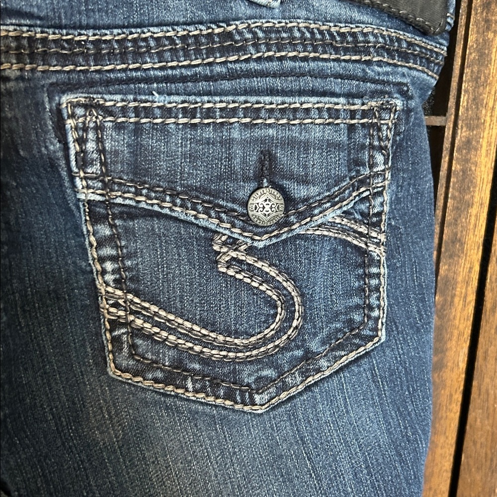 SILVER SUKI SUPER SKINNY LOW RISE JEANS 32 - Picture 10 of 10